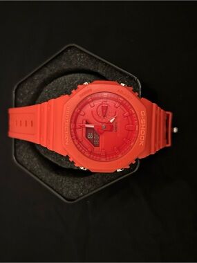Casio G-Shock Red Sport Watch - Rugged Shock-Resistant Design
